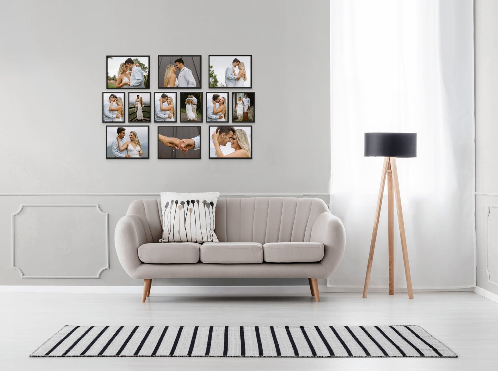 12 Photo Tiles - Customisable Wall Gallery