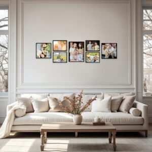 7 Photo Tiles - Customisable Wall Gallery